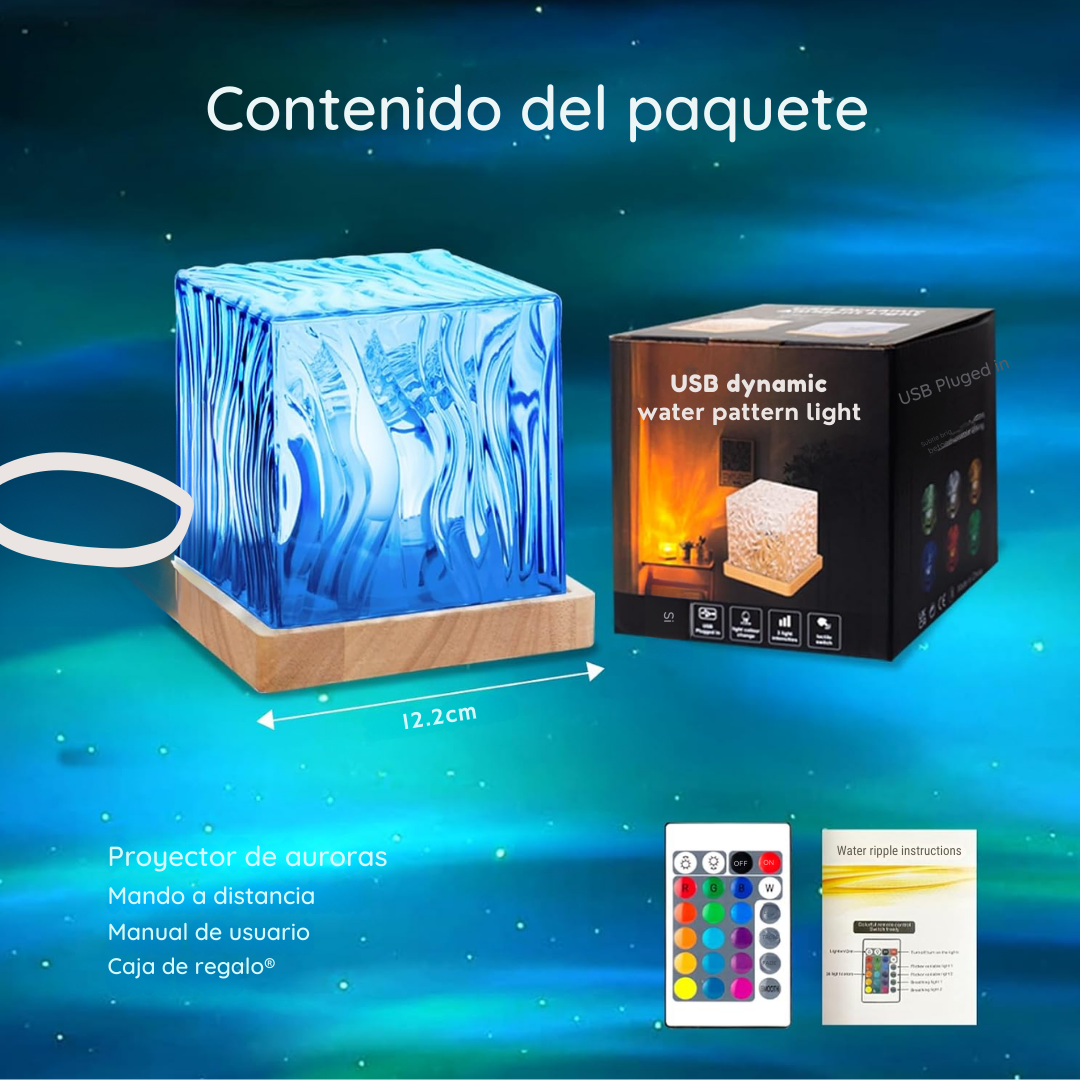 Lámpara Aurora Boreal 3D